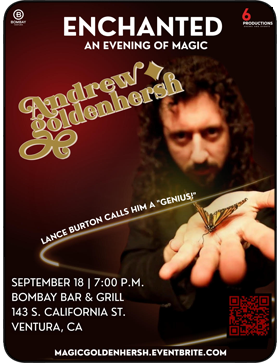 Thursday, September 18 - ENCHANTED: An Evening of Magic With Andrew Goldenhersh
